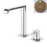 Bruma Breeze Bateria umywalkowa 2-otworowa z korkiem Click-Clack Sunset 1680006SS