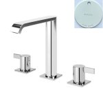 Bruma Breeze Bateria umywalkowa 3-otworowa z korkiem Click-Clack Pure White 1682511PW