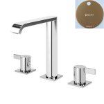 Bruma Breeze Bateria umywalkowa 3-otworowa z korkiem Click-Clack Sunset 1682511SS
