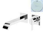 Bruma Breeze Bateria umywalkowa podtynkowa bez korka Pure White 1682301PW