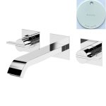 Bruma Breeze Bateria umywalkowa podtynkowa z korkiem Click-Clack 3-otworowa Pure White 1682411PW