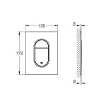 GROHE Arena Cosmopolitan S Przycisk spłukujący brushed cool sunrise 37624GN0