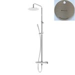 Bruma Breeze Zestaw natryskowy ścienny z deszczownicą Ø 250 mm Morning Mist 1686521MM