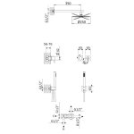 Bruma Breeze Zestaw natryskowy podtynkowy z deszczownicą Ø 250 mm ścienną Chrom 1687531CR