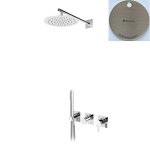 Bruma Breeze Zestaw natryskowy Ø 250 mm podtynkowy z ramieniem ściennym Morning Mist 1687632MM