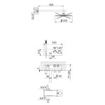Bruma Breeze Bateria wannowo-natryskowa termostatyczna podtynkowa z deszczownicą Ø 250 mm Sunrise 1873501SR