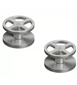 QuadroDesign Valvola02 Zawór odcinający (para) podtynkowy brushed stainless steel 2051VAS