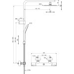 Ideal Standard Ceratherm T50 Zestaw prysznicowy termostatyczny z deszczownicą chrom A7704AA