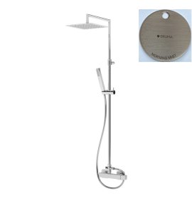 Bruma Adamastor Zestaw natryskowy naścienny z deszczownicą 250x250 mm na ramieniu ściennym Morning Mist 3012762MM
