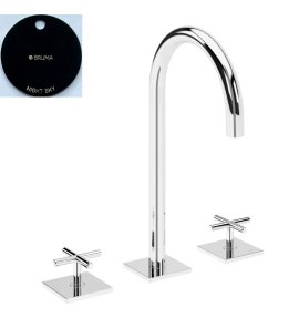 Bruma Hera Bateria umywalkowa 3-otworowa bez korka Night Sky 1068800NS