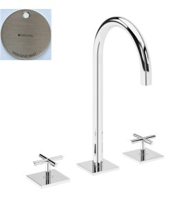 Bruma Hera Bateria umywalkowa 3-otworowa bez korka Morning Mist 1068800MM