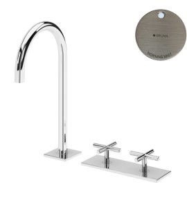 Bruma Hera Bateria umywalkowa 3-otworowa bez korka Morning Mist 1062300MM