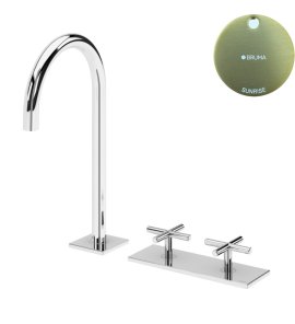 Bruma Hera Bateria umywalkowa 3-otworowa bez korka Sunrise 1062300SR
