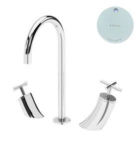 Bruma Hera Bateria umywalkowa 3-otworowa bez korka Pure White 1062500PW