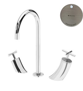 Bruma Hera Bateria umywalkowa 3-otworowa bez korka Morning Mist 1062500MM