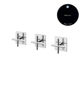 Bruma Hera Bateria natryskowa 3-otworowa podtynkowa 3-drożna Night Sky 1063102NS