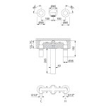 Bruma Avalon Bateria umywalkowa podtynkowa 3-otworowa bez korka Chrom 1890105CR