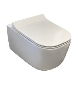 Galatea Design Empat Miska wisząca 51x35 z deską wolnoopadającą White/biała połysk GDB2341GW