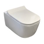 Galatea Design Empat Miska wisząca 51x35 z deską wolnoopadającą White/biała połysk GDB2341GW
