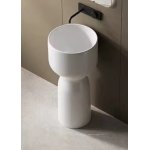      Galatea Design Tulips Umywalka wolnostojąca ∅42 z korkiem klik klak white GDLT054AGW+GDPLCE   W MAGAZYNIE 