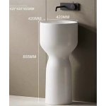      Galatea Design Tulips Umywalka wolnostojąca ∅42 z korkiem klik klak white GDLT054AGW+GDPLCE   W MAGAZYNIE 
