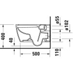      Duravit Bento Starck Box Miska bezrantowa 57x37,3 z deską wolnoopadającą biały połysk 45930920A1 