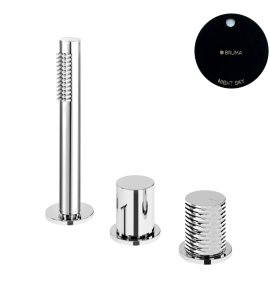 Bruma Avalon Bateria natryskowa nablatowa 3-otworowa Night Sky 1893001NS
