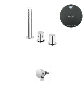 Bruma Avalon Bateria wannowo-natryskowa nablatowa z napełnianiem przez przelew Gunmetal 1895201MG