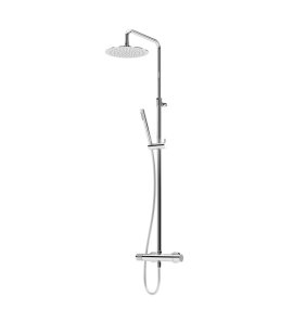 Bruma Avalon Bateria natryskowa ścienna z deszczownicą na ramieniu Ø 250 mm i słuchawką prysznicową Chrom 1892707CR
