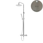Bruma Avalon Bateria natryskowa ścienna z deszczownicą na ramieniu Ø 250 mm i słuchawką prysznicową Morning Mist 1893401MM