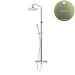 Bruma Avalon Bateria natryskowa ścienna z deszczownicą na ramieniu Ø 250 mm i słuchawką prysznicową Sunrise 1893401SR