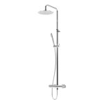 Bruma Avalon Bateria natryskowa ścienna z deszczownicą na ramieniu Ø 250 mm i słuchawką prysznicową Chrom 1893402CR