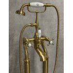 Galatea Design Retro Bateria wannowa wolnostojąca złoty szczotkowany GDT818W7BRG