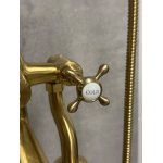 Galatea Design Retro Bateria wannowa wolnostojąca złoty szczotkowany GDT818W7BRG