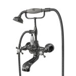   Galatea Design Retro Bateria wannowa ścienna z zestawem prysznicowym chrom GDT8CHR W MAGAZYNIE!!