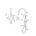   Galatea Design Circla Bateria kuchenna z podłączeniem do wody filtrowanej chrom GDF118CHR W MAGAZYNIE!!