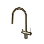   Galatea Design Circla Bateria kuchenna z podłączeniem do wody filtrowanej brushed gold GDF118BRG
