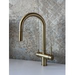   Galatea Design Circla Bateria kuchenna z podłączeniem do wody filtrowanej brushed gold GDF118BRG