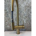   Galatea Design Circla Bateria kuchenna z podłączeniem do wody filtrowanej brushed gold GDF118BRG