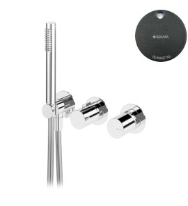Bruma Avalon Bateria natryskowa podtynkowa ze słuchawką prysznicową Gunmetal 1891701MG