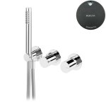 Bruma Avalon Bateria natryskowa podtynkowa ze słuchawką prysznicową Gunmetal 1891701MG