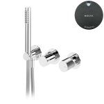 Bruma Avalon Bateria natryskowa podtynkowa ze słuchawką prysznicową Gunmetal 1893111MG