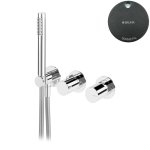 Bruma Avalon Bateria natryskowa podtynkowa ze słuchawką prysznicową Gunmetal 1891101MG
