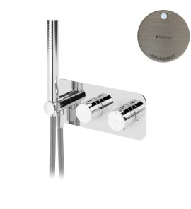 Bruma Avalon Bateria natryskowa termostatyczna podtynkowa z 2-wylotami Morning Mist 1842001MM
