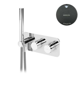 Bruma Avalon Bateria natryskowa termostatyczna podtynkowa z 2-wylotami Gunmetal 1842001MG
