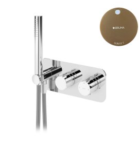 Bruma Avalon Bateria natryskowa termostatyczna podtynkowa z 3-wylotami Sunset 1842801SS