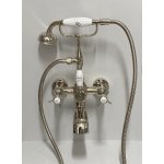 Galatea Design Retro Bateria wannowa ścienna z zestawem prysznicowym nikiel GDT8NKL