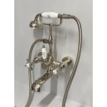 Galatea Design Retro Bateria wannowa ścienna z zestawem prysznicowym nikiel GDT8NKL
