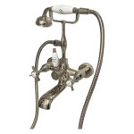 Galatea Design Retro Bateria wannowa ścienna z zestawem prysznicowym nikiel GDT8NKL