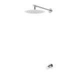 Bruma Avalon Bateria natryskowa podtynkowa z deszczownicą Ø 250 mm ścienną Chrom 1897621CR